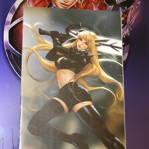 Comic Book with Blonde Warrior Cover Art